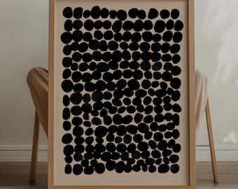 Stimmungsvolle moderne abstrakte druckbare Wandkunst, mittleres modernes Wohnungsdekor, neutraler großer abstrakter Druck, dunkle ästhetische Wanddekoration | 1149