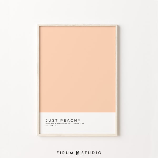 Color Block Art, Pastel Peach Print, Instant Download, Danish Pastel Decor, Minimal Print, Modern Room Decor, Color Block Dorm Room Wall Art