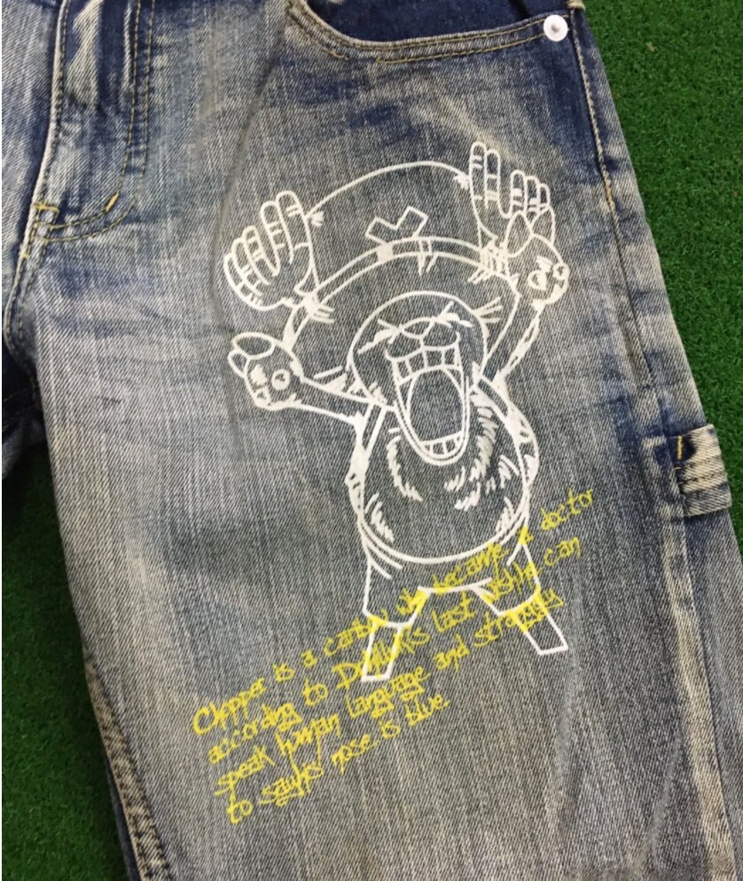 ONE PIECE Jeans Hose Jeans Print Anime Gr. 36 | Etsy