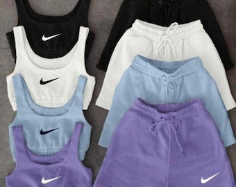 black nike short set