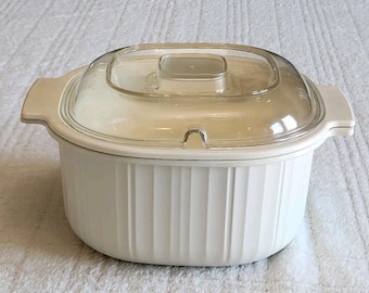 Vintage 3-teilige RUBBERMAID Mikrowellen-Kochgeschirr 1 qt & 3 qt Auflaufform mit Deckel