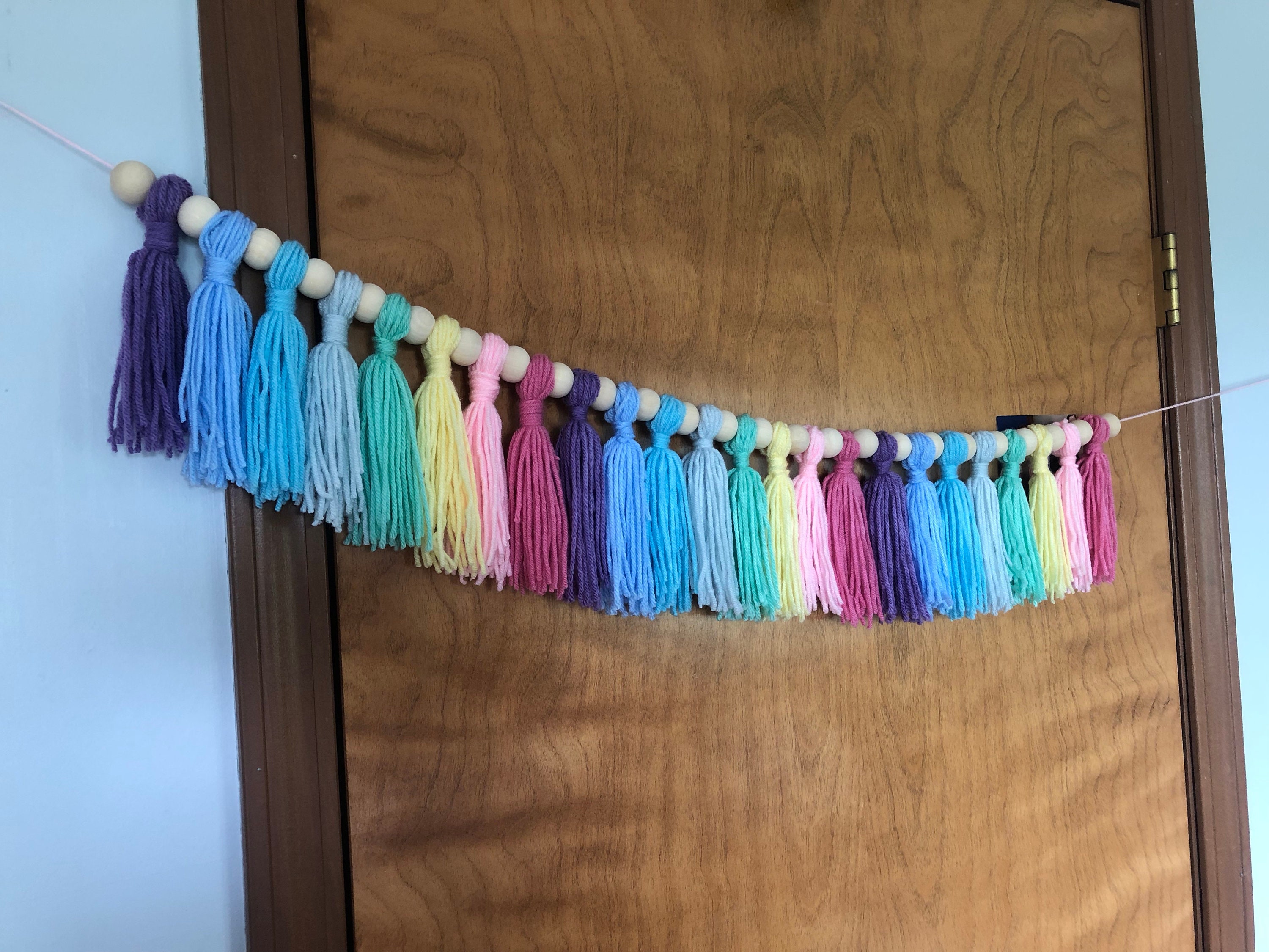 Boho Beaded Garland Wall Hanging Etsy