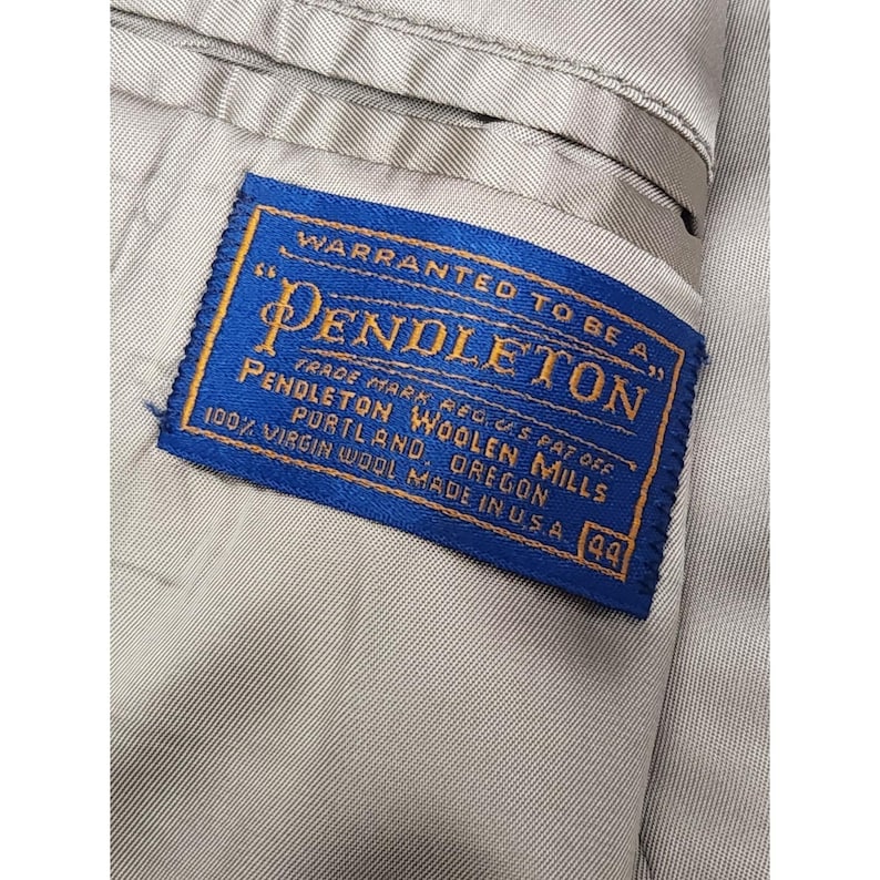 Vintage Pendleton Wool Blazer Coat Jacket Size 44 Green Made In USA Classic image 5