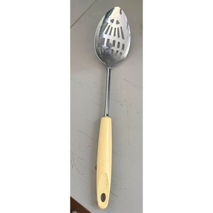 Vintage Ekco Stainless Steel USA Serving Spoon With Ivory Handle