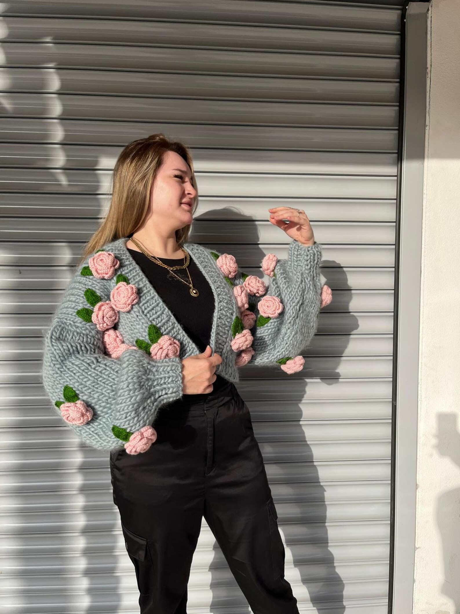 Pink Rose High Low Cardigan / Coverup main image 1