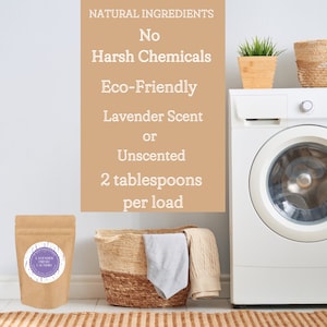 Laundry Detergent, Organic Lavender, Laundry Powder, Ecofriendly Cleaning, Lavender Fresh Laundry Harsh Free Chemicals Cleaning Detergent