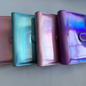 Holographic Budget Binder Set with Optional Zipper Envelopes Customization Available Cash Wallet Budget Binder