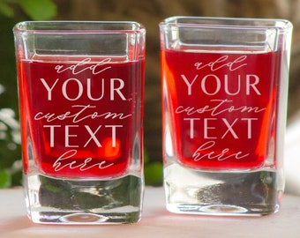 Personalized Shot Glasses, Birthday Shot Glasses, Birthday Party Favors, Custom Shot Glasses, Birthday Favors, Shot Glasses