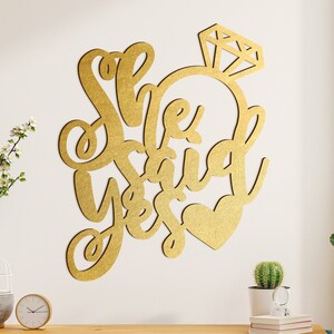 She Said Yes Wood Sign, Wood Wedding Signs, Custom Wood Sign, Wooden Name Sign, Personalized Wedding Sign, Custom Wood Wedding Sign