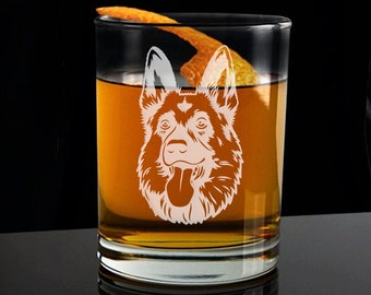 German Shepard Whiskey Glass, German Shepard Whiskey Glasses, Animal Whiskey Glass, Whiskey Gift, Whiskey Glass Gift, Pet Lover Whiskey