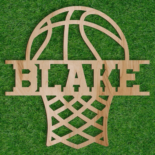 Basketball Name Wood Sign, Custom Wood Sign, Wooden Name Sign, Personalized Name Sign, Custom Home Decor, Wooden Letters, Wall Letter