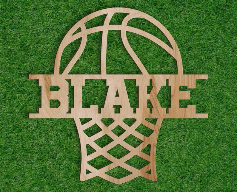 Basketball Name Wood Sign Custom Wood Sign Wooden Name Sign Etsy