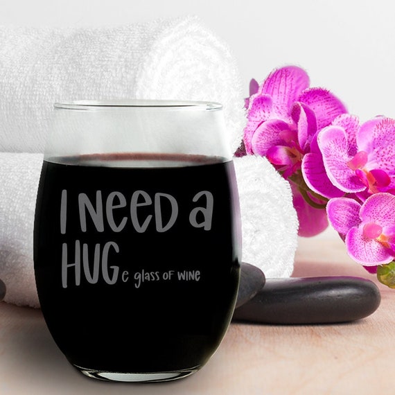 I Need A HUGe glass of wine Wine Glass, Funny Wine Glasses, Joke Wine  Glass, Funny Gift, Funny Saying Wine Glasses, Fun Wine Glasses