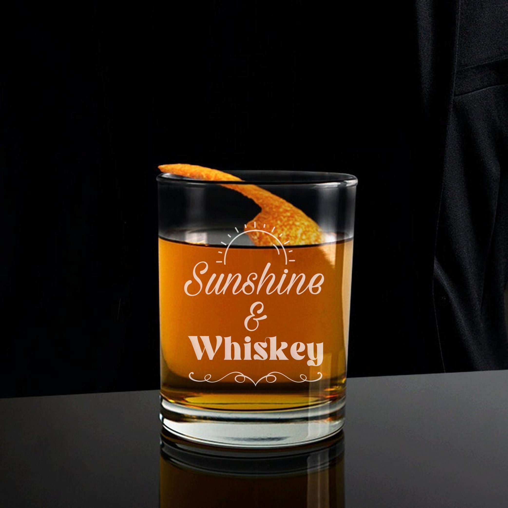 Sunshine & Whiskey Whiskey Glass Funny Whiskey Glasses Funny Etsy