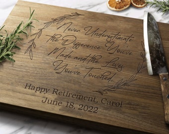 Retirement Cutting Board, Retirement Gift, Personalized Cutting Board, Retirement Gift, Gift for Retirement, Retirement Gift Ideas