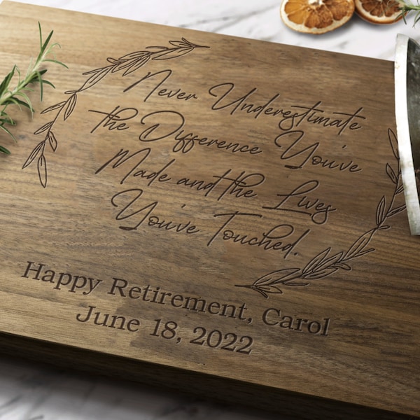 Retirement Cutting Board, Retirement Gift, Personalized Cutting Board, Retirement Gift, Gift for Retirement, Retirement Gift Ideas