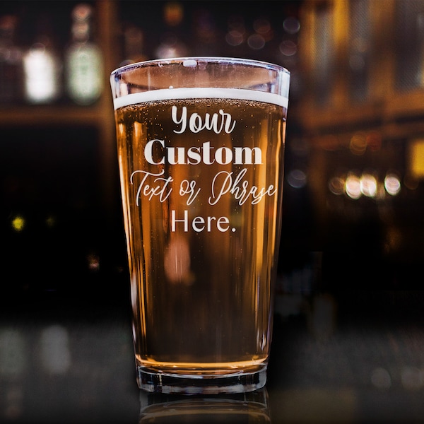 Custom Beer Glass, Personalized Beer Glass, Personalized Beer Glass, Beer Gift, Gift Ideas for Him, Birthday Gift Ideas, Custom Gift Ideas