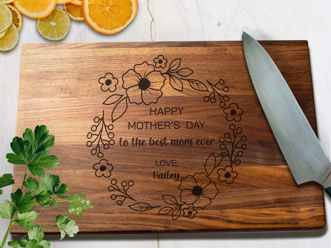Mother's Day Cutting Board, Mother's Day Gift, Personalized Cutting