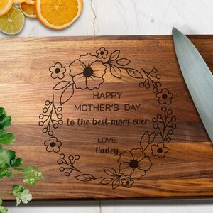 Mother&#39;s Day Cutting Board, Mother&#39;s Day Gift, Personalized Cutting Board, Mother&#39;s Day Gift, Gift for Mother, Gift for Grandma