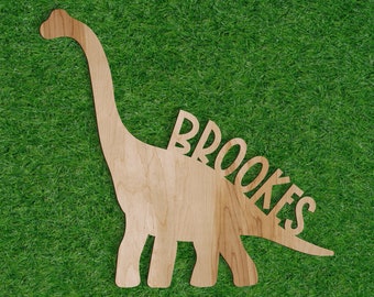 Dinosaur Name Sign, Custom Wood Sign, Wooden Name Sign, Personalized Name Sign, Custom Home Decor, Wooden Letters, Wall Letters