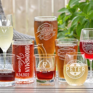 Groomsmen Gifts, Personalized Groomsmen Gift, Best Man Gift, Wedding Gift, Groomsman Proposal, Groomsmen Glasses, Wedding Glasses