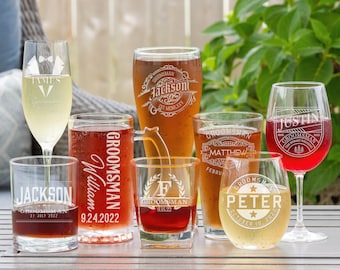 Groomsmen Gifts, Personalized Groomsmen Gift, Best Man Gift, Wedding Gift, Groomsman Proposal, Groomsmen Glasses, Wedding Glasses