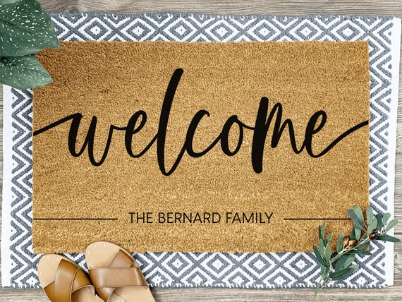 Welcome Mat, Personalized Doormats, Housewarming Gift, Home Decor, Front  Door, Home Doormat, Last Name Door Mat, Custom Door Mats, Outdoor 