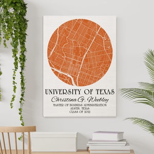 College Graduation Gift, Graduation Canvas, Graduation Gift, College, University, School, Graduation Gift Ideas, Class Of 2022, Map