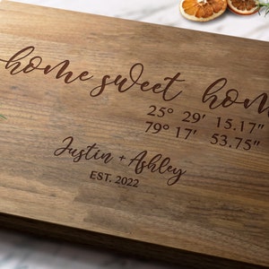 Home Sweet Home Cutting Board, Housewarming Cutting Board, Housewarming Gift, Personalized Cutting Board,  Housewarming Gift Ideas