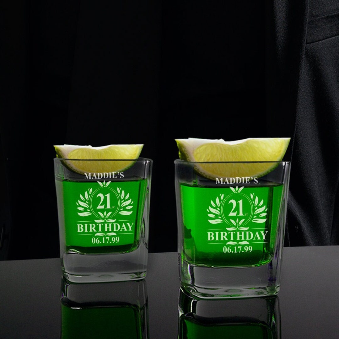 Personalized Birthday Shot Glasses, Birthday Shot Glasses, Birthday
