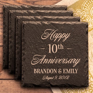 Personalized Anniversary Coasters, Anniversary Coasters, Anniversary Gifts, Custom Anniversary Gifts, Personalized Anniversary Gifts