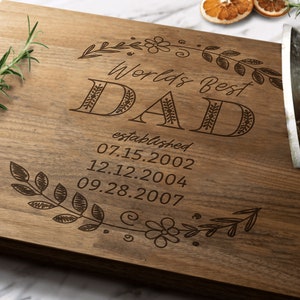 Father&#39;s Day Cutting Board, Father&#39;s Day Gift, Personalized Cutting Board, Father&#39;s Day Gift, Gift for Dad, Gift for Grandpa, Dad Gift