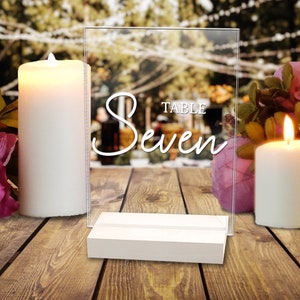Wedding Table Numbers, Clear Acrylic Table Numbers, Wedding Decor, Table Numbers For Wedding, Wedding Table Decor, Wedding Numbers