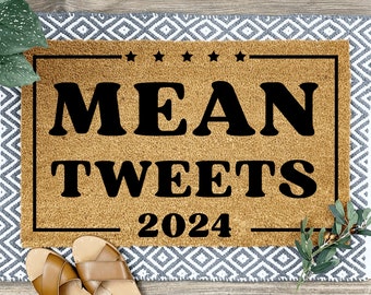 Mean Tweets Mat, Mean Tweets Doormat, Welcome Doormats, Housewarming Gift, Home Decor, Front Door, Home Doormat, Welcome Door Mat