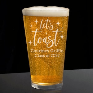 College Graduation Gift, Graduation Beer Glass, Pint Glass, Graduation Gift, College, Grad Gift, Graduation Gift, Reunion, Class Of 2022