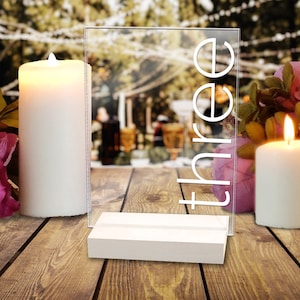 Wedding Table Numbers, Clear Acrylic Table Numbers, Wedding Decor, Table Numbers For Wedding, Wedding Table Decor, Wedding Numbers