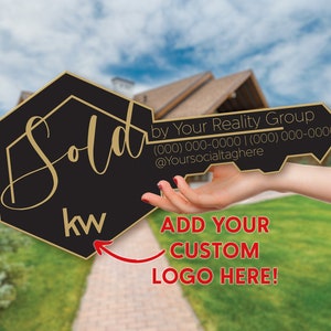Sold Custom Real Estate Wooden Key Sign, Custom Wood Key Sign, Wooden Key Sign, Personalized Key Sign, Custom Home Decor, New Home Gifts