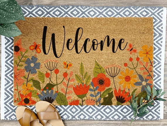 Welcome Mat Outdoor Front Door Mats Non Slip Heavy Duty Entrance Mat  Western