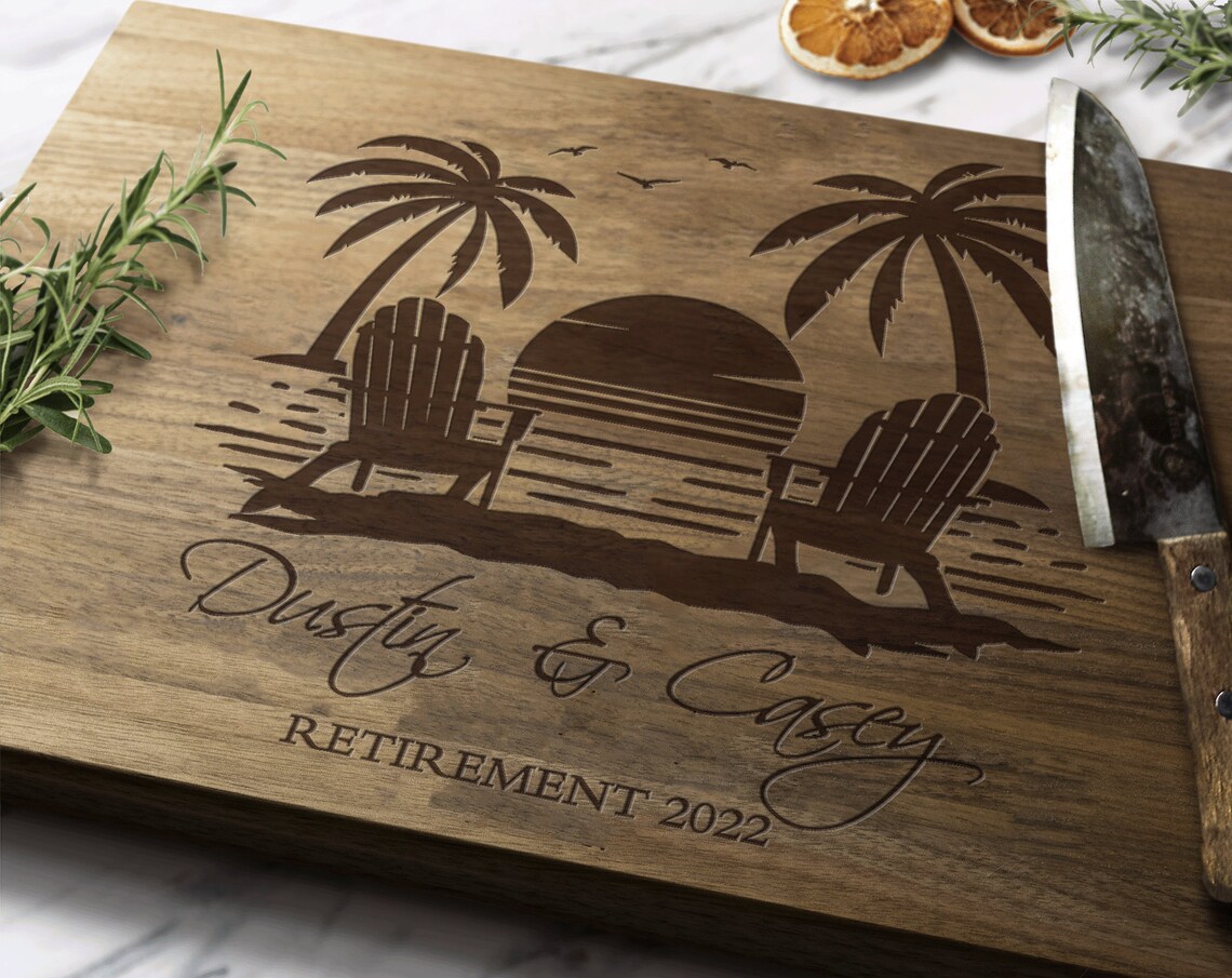 Retirement Cutting Board Retirement Gift Personalized Etsy