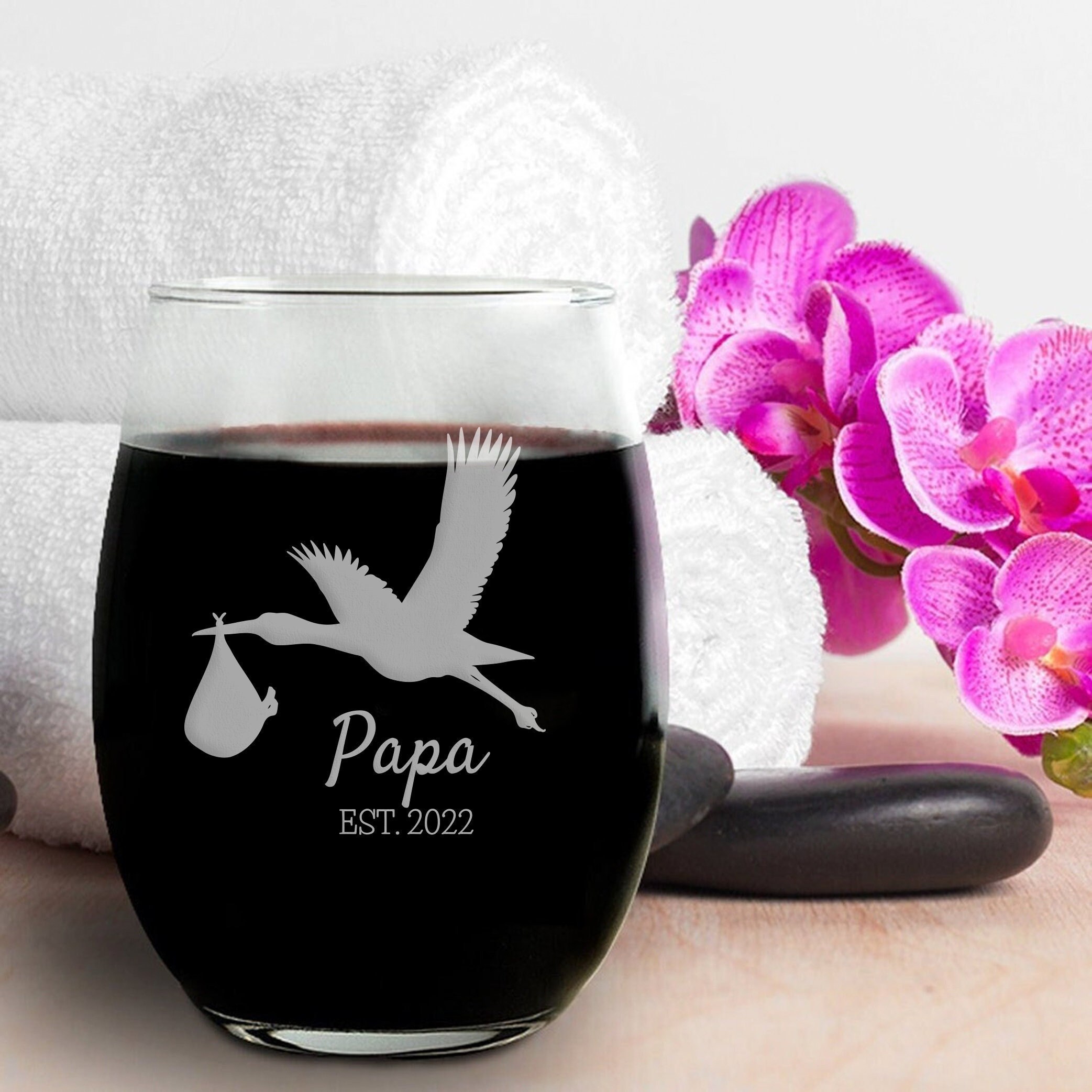 wine glass phrases Custom Quote Stemless Wine Glass -Set of 2