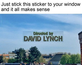RÉALISÉ par DAVID LYNCH Lot de 5 autocollants + carte postale Twin Peaks (livraison gratuite dans le monde entier)