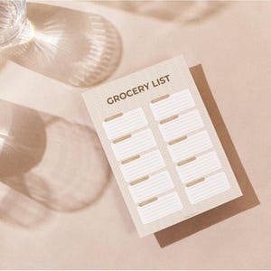 Grocery List Notepad