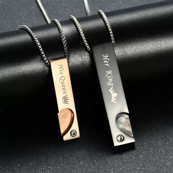 Rose Gold and Black Bar Necklace Set