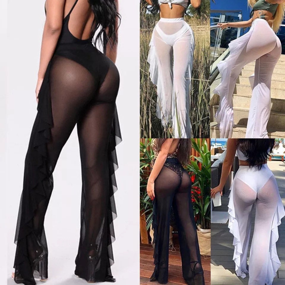 Sheer Black Pants - Etsy Singapore