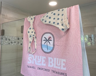 Skye Blue Beach Towel - Sunset