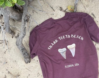 Shark Tooth Beach! Tee, Shark Week Tshirt, Vsco Girl, Coconut Girl, Oversized