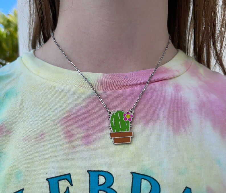 Set of 3 Cactus Friendship Necklaces, Cacti Friendship Necklace, Friendship Necklace for 3, Birthday Gifts for BFF, Matching Necklaces image 4