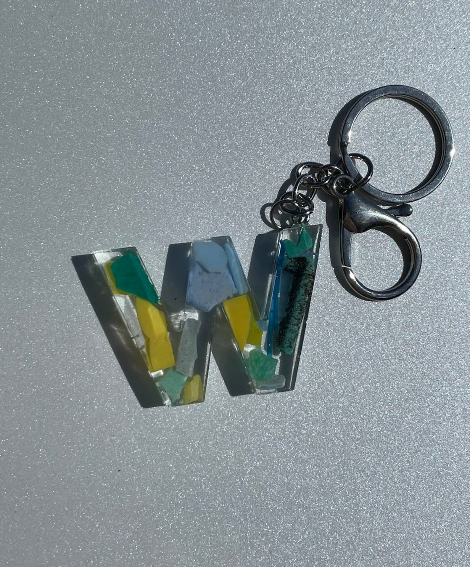 Recycled Ocean Plastic Initial Keychain Beach Plastic Etsy