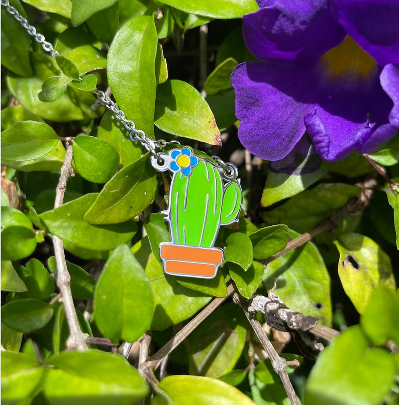 Set of 3 Cactus Friendship Necklaces, Cacti Friendship Necklace, Friendship Necklace for 3, Birthday Gifts for BFF, Matching Necklaces image 9