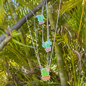 Set of 3 Cactus Friendship Necklaces, Cacti Friendship Necklace, Friendship Necklace for 3, Birthday Gifts for BFF, Matching Necklaces image 8